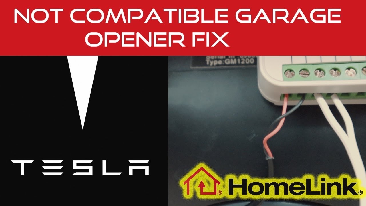 GARAGE OPENER, MADE HOMELINK COMPATIBLE WITH TESLA - YouTube