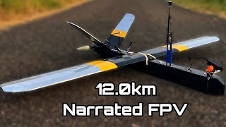 Narrated Long Range FPV  12.0km Lake Cruise  Airplane Setup & Flight