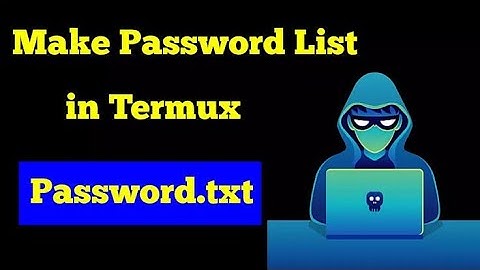 Termux - Make Wordlist in Termux