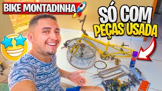 MONTEI UMA BIKE SÓ COM PEÇAS DO QUINTAL DE CASA🤩/ BIKE MONTADINHA🚀