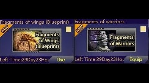 MAT2 How to use Fragment of Warriors and Fragment of wings Blueprint