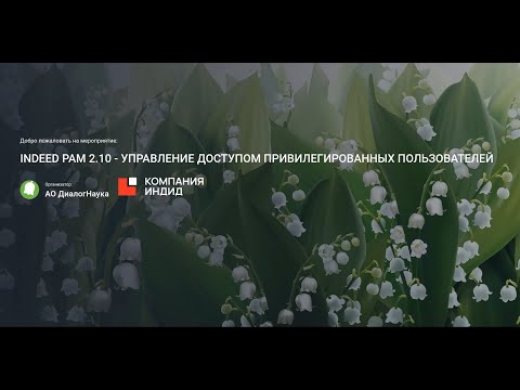 ВЕБИНАР: INDEED PAM УПРАВЛЕНИЕ ДОСТУПОМ ПРИВИЛЕГИРОВАННЫХ ПОЛЬЗОВАТЕЛЕЙ К ИТ-СИСТЕМАМ ОРГАНИЗАЦИИ