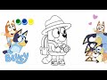 Bluey Camping with a Camera ✨😊💙 | Learning Fun with Bluey Drawing | Bluey