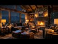 Mountain Rain at Night &amp; Crackling Fireplace | Cozy Cabin Ambience for Deep Sleep