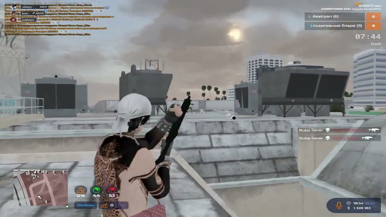 Уничтожение противников на новой войне семей @GTA5RP