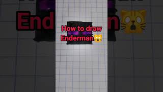 How to draw an enderman from minecraft, tutorial #Shorts
