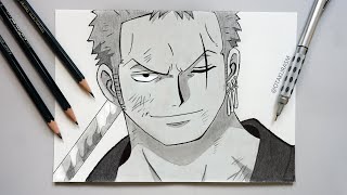 How to Draw ZORO Easy | One Piece (Step by Step)
