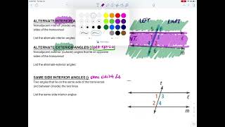 Enriched Geometry - 2-1 pt1 notes Parallel lines
