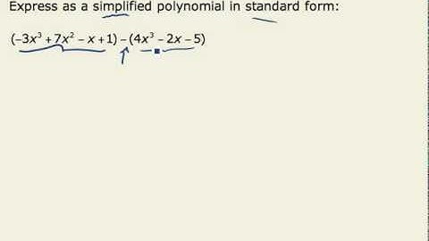 Simplify Polynomial Expressions 1 (cc)