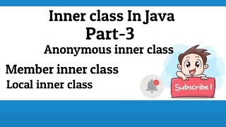 Anonymous inner class in JAVA || Inner class in java explained by Stay Focused