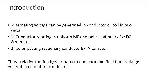 Synchronous generator - Part 1// Introduction// Principle //Speed and Frequency// Advantages