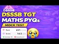 DSSSB TGT Maths PYQs Mock Test | Section A Strategy | Live Attempt Questions💯#DSSSB #TGTMaths #PYQs