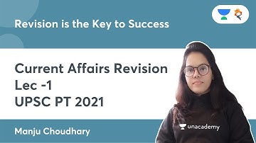 Current Affairs Revision | Lecture 1 | UPSC PT 2021 | Muhim | Manju Ma