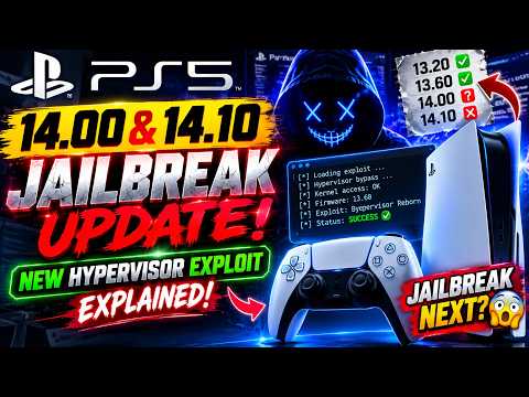 PS5 14.00 & 14.10 Jailbreak UPDATE! New Hypervisor Exploit 😱