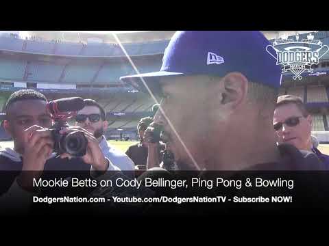 Mookie Betts on Playing with Cody Bellinger, Ping Pong with Kersh, and Bowling in LA