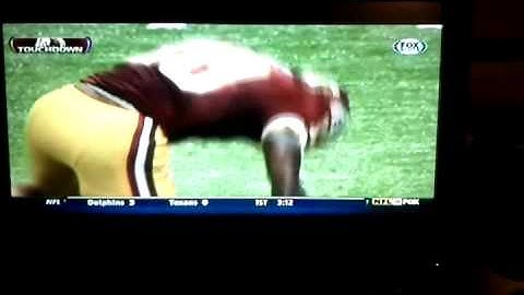 Robert Griffin III RGIII 1st TD Pass of career. Saints vs Redskins