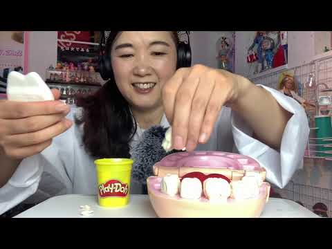 【ASMR】ロールプレイねんどで歯医者さん?PART1 Play Doh Denist Doctor Masayoshi sister Mariko