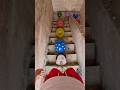 🎈💥👣Challenge the staircase obstacle course and pop the colorful balloons!#shorts