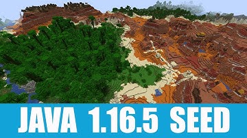 Minecraft Java 1.16.5 Seed: Jungle temple with diamonds, mesa village and exposed mineshaft at spawn
