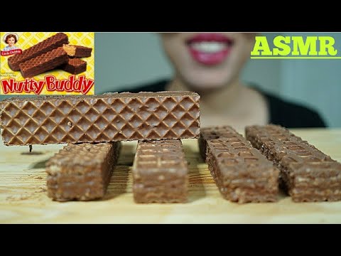 ASMR | Nutty Buddy Cookies with Peanut Butter *CRUNCHY EATING SOUNDS* NO TALKING