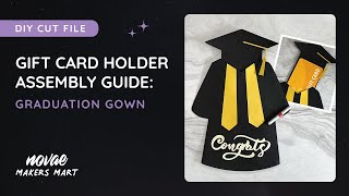 Graduation Gift Card Holder | DIY Graduation Card | Cap and Gown Card