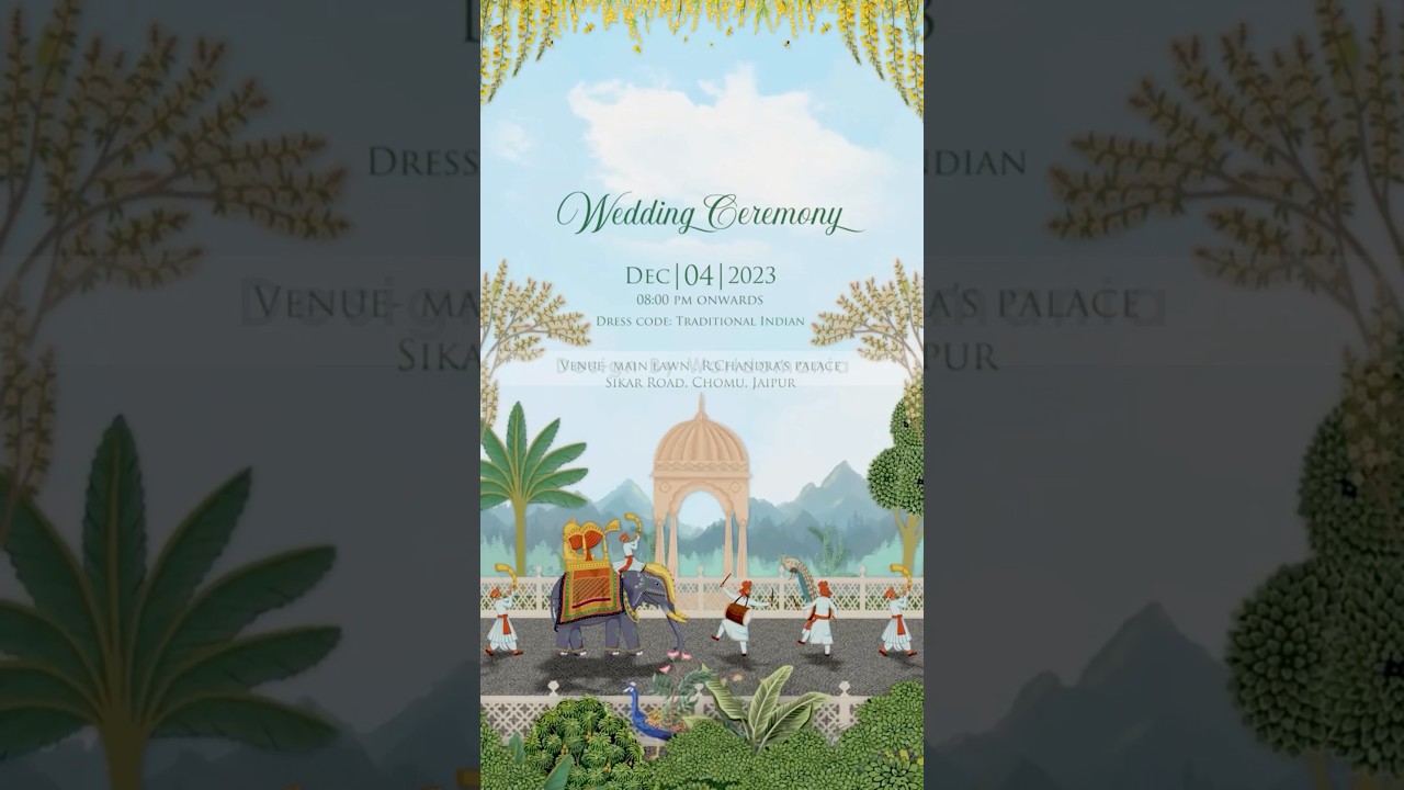 Cultural Wedding Invitation | Theme Based Invitation 