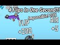 Awesome 4 flips in one second   hill climb racing