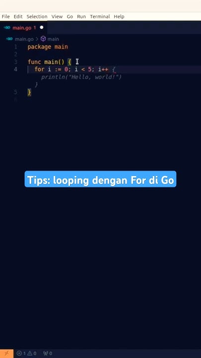 Looping dengan Go 💥 #coding #programming #golang - YouTube