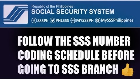 SSS BRANCH NUMBER CODING SCHEDULE.