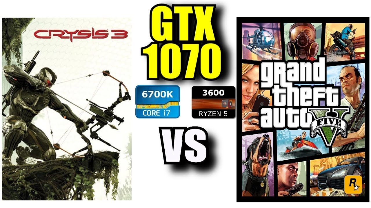 Intel i7 6700k vs Ryzen 5 3600 in Crysis 3 & GTA 5 | | COMPARISON - YouTube