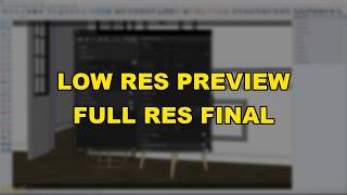 Output resolution and framing for previews versus finals