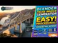 Truss Bridges Generator in Blender 5.1 📏 Procedural Geometry Nodes Tool 🌉