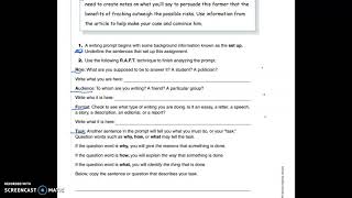 Analyzing a Prompt, p,262