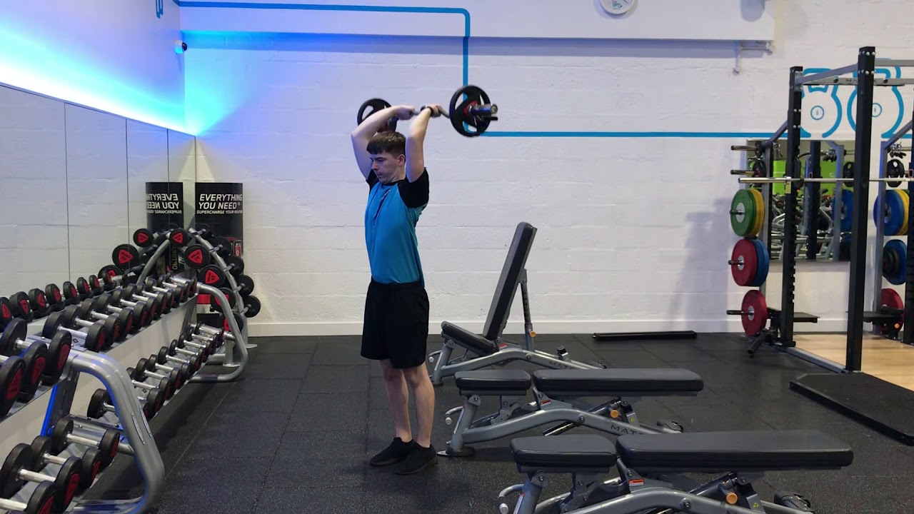 EZ Bar Overhead Press YouTube