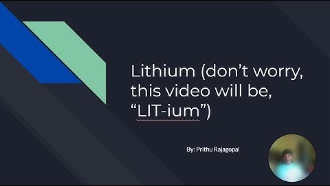 The Third Element: Lithium