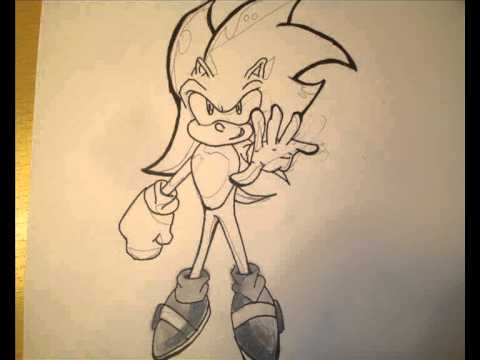 how to draw super sonic - YouTube