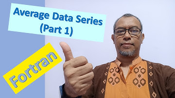Fortran program average data series - Part 1