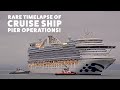 Extraordinary timelapse of pier side provisions being loaded for the cruise ship crown princess