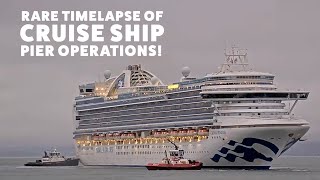 Extraordinary Timelapse of Pier Side Provisions Being Loaded for the Cruise Ship "Crown Princess"