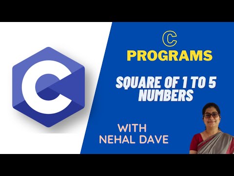 C Programs - CP05 - Print Square Of 1 to 5 Numbers