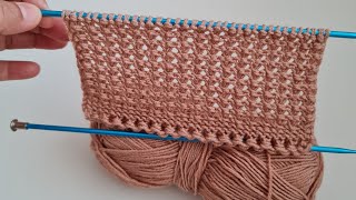 Flashy, easy to make two needle knitting model explanation