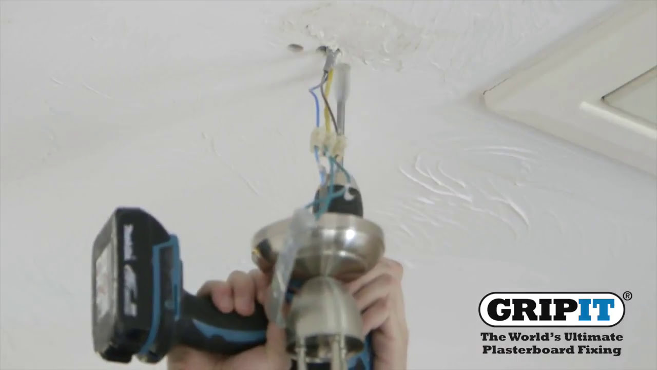 Gripit How To Fit A Light Fixture To The Ceiling Youtube
