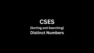 CSES - Sorting & Searching - Distinct Numbers