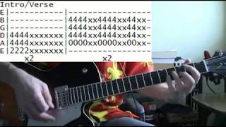 Video thumbnail of "Stone Temple Pilots Trippin' On A Hole In A Paper Heart Guitar Lesson Chords & Tab STP"