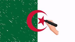 تعلم رسم علم الجزائر