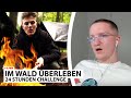 Justin reagiert auf "24H im Wald überleben 🏕" | Live - Reaktion