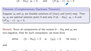 V4-11. Linear Programming. The Complementary Slackness Theorem.