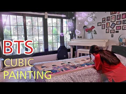 7 - Month BTS Diamond Painting Journal (after unboxing)Cubic Painting 방탄소년단 단체 큐빅페인팅 보석십자수 언박싱 이후