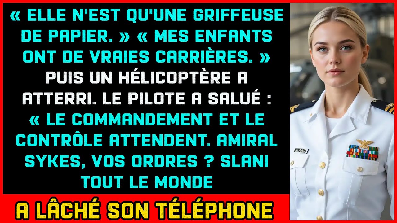 Ils se moquaient de ma carrière — jusqu’à ce qu’ils entendent « Amiral Sykes, vos ordres ?