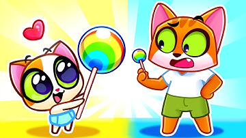 Big or Small? 🤔 Yummy Lollipops! 🍭 Opposites Challenge & Learn Sharing is Caring for Kids